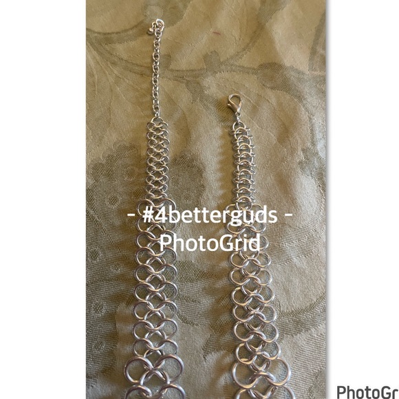 Infinity Symbol Silver Loop Chain Adjustable Length Necklace O/S - Picture 4 of 10